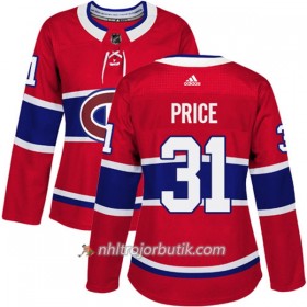 Dame Ishockey Montreal Canadiens Tröja Carey Price 31 Adidas 2017-2018 Röd Authentic